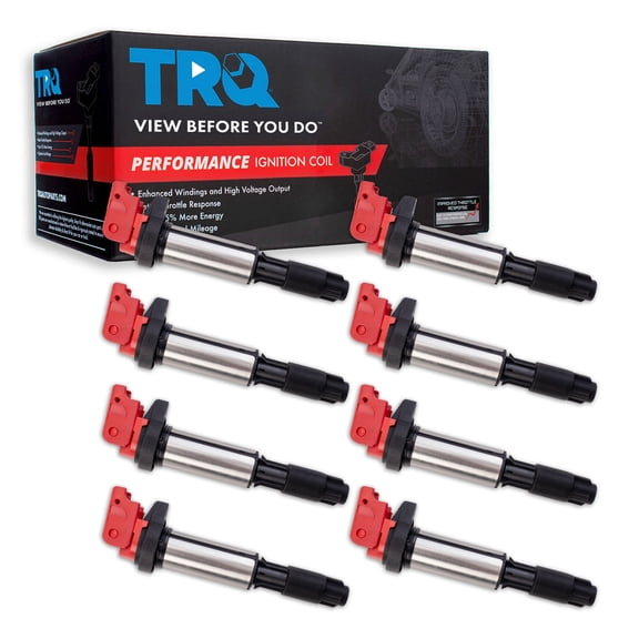 TRQ Ignition Coil Set 8 Piece High Temperature Epoxy Fits 02-16 BMW 745i 745Li 545i 645Ci 550i 650i 750i 750Li X5 Alpina B7 750Li xDrive 550i GT 550i xDrive 750i xDrive X6