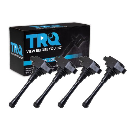 TRQ Ignition Coil Set 4 Piece Fits 2018-2024 Nissan Kicks 2019-2024 Altima 2020-2025 Versa 2021 Rogue