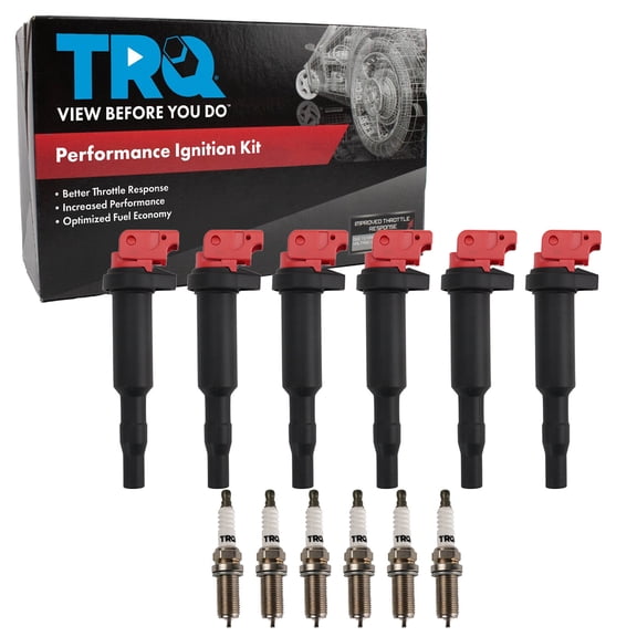 TRQ Ignition Coil and Spark Plug Kit 12 Piece Coil on Plug Fits 2010-2013 BMW 128i 328i 328i xDrive 2010-2011 528i 528i xDrive 2010-2012 X3 2010 X5 Z4