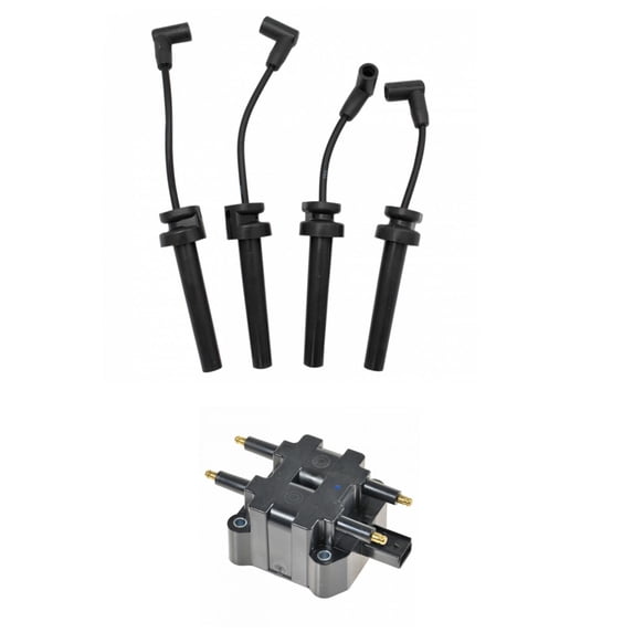 TRQ Ignition Coil & Spark Plug Wire Kit Set for Jeep Liberty Wrangler 2.4L New ICA71519 Fits select: 2003-2006 JEEP WRANGLER / TJ