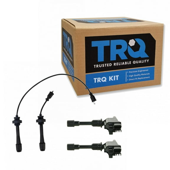 TRQ Ignition Coil & Spark Plug Wire Set Fits 2001-2003 Mazda Protege Protege5 TKA01187