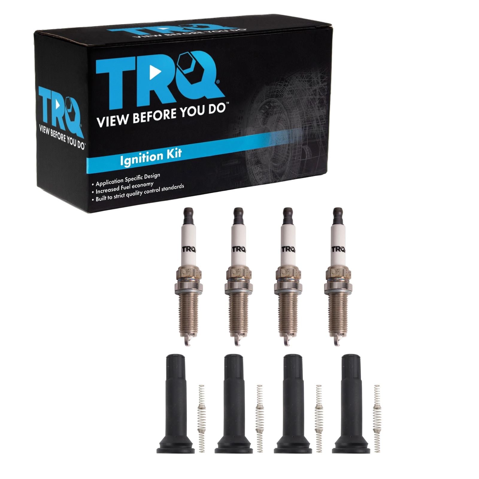 TRQ Ignition Coil and Spark Plug Kit 8 Piece Fits 2014-2016 Subaru Forester 2013-2015 Impreza 2013-2014 Legacy Outback XV Crosstrek