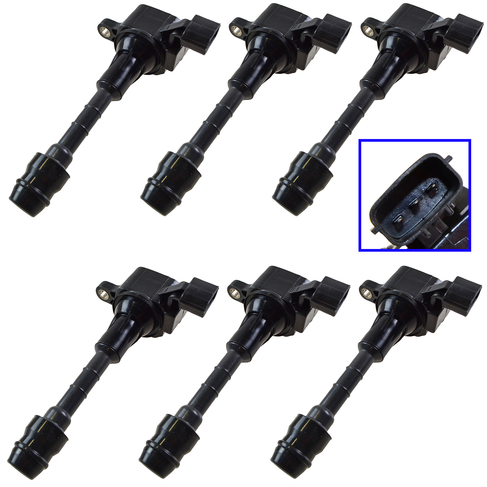 TRQ Ignition Coils Kit Set of 6 for Nissan 350Z Infiniti G35 M35 FX35