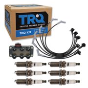 TRQ Ignition Coil and Spark Plug Kit 8 Piece Iridium Spark Plugs Fits 1999 Ford Taurus 1996-1999 Mercury Sable