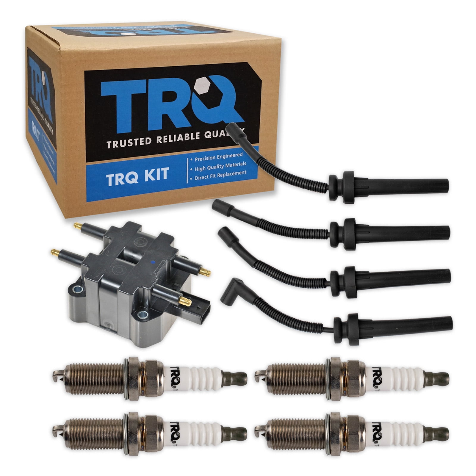 TRQ Ignition Coils Wires & Spark Plugs Fits 03-09 Chrysler PT Cruiser 03-05 Neon TKA06309 Fits select: 2003-2005 DODGE NEON