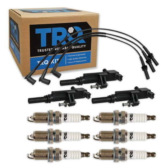 TRQ Ignition Coils Wires & Spark Plugs Fits 2009-2012 Dodge Jeep Mitsubishi Ram TKA06258