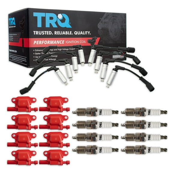 TRQ Ignition Coils Wires & Spark Plugs Fits Chevy Corvette Impala CTS Escalade TKA06321 Fits select: 2007-2008 CADILLAC ESCALADE, 2006-2008 CHEVROLET CORVETTE