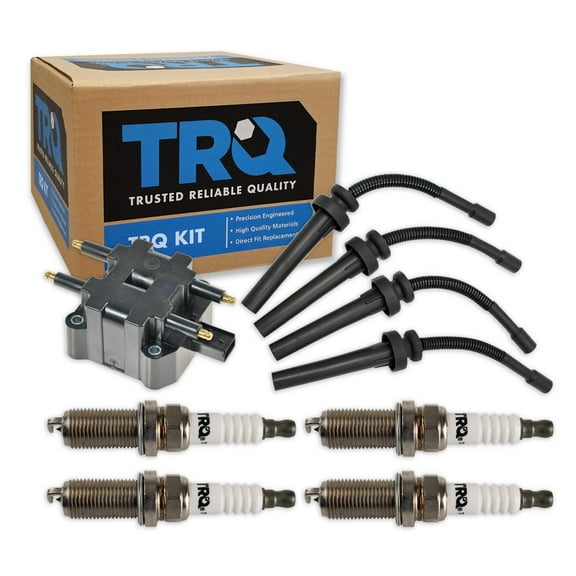 TRQ Ignition Coils Wires Spark Plugs For PT Cruiser Sebring Caravan Stratus TKA06308 Fits select: 2001-2010 CHRYSLER PT CRUISER, 2001-2006 DODGE STRATUS