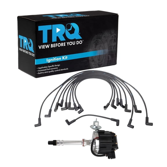 TRQ Ignition Kit 2 Piece Fits 1974-1986 Chevrolet Camaro Caprice Impala Malibu Monte Carlo Nova G10 G20 G30 1977-1986 GMC G1500 G2500 G3500 1977-1979 Pontiac Firebird Oldsmobile Omega