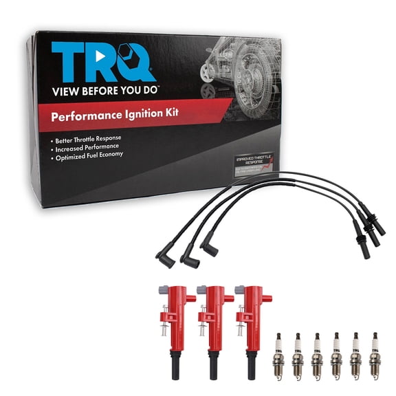 TRQ Ignition Kit Performance Fits 2009-2010 Dodge Dakota 2009 Durango 2009-2011 Nitro Ram 1500 Jeep Commander Grand Cherokee 2009-2012 Liberty Mitsubishi Raider 2011-2012 Ram 1500 2011
