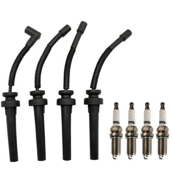 TRQ Ignition Kit Spark Plug & Wire Set For Chrysler PT Cruiser Neon SRT L4 2.4L TKA01260 Fits select: 2003-2005 DODGE NEON