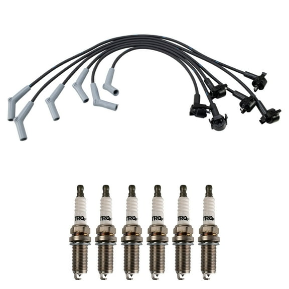 TRQ Ignition Kit Spark Plug & Wire Set Fits Select: 1993-2000 Ford Taurus V6 3.0L Flex Fuel TKA01265