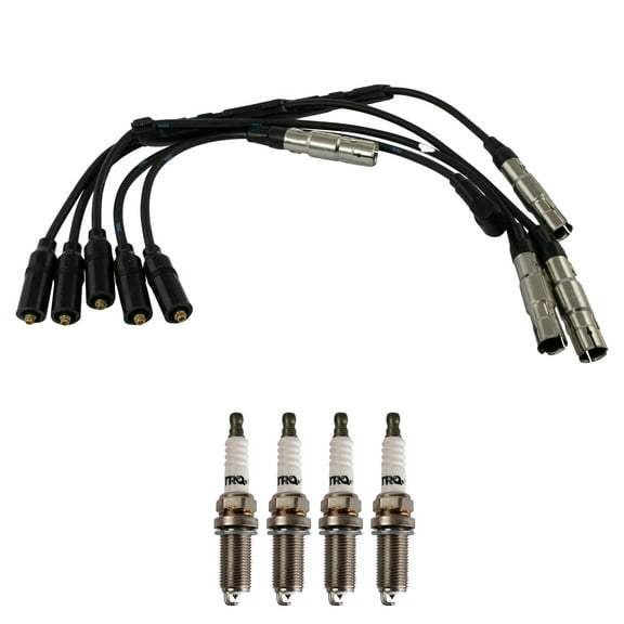 TRQ Ignition Kit Spark Plug & Wire Set For VW Golf L4 2.0L TKA01219