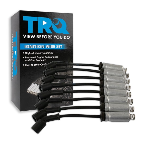 TRQ Ignition Spark Plug Wire Kit Set Fits GMC Cadillac Chevrolet Pickup Truck SUV 5.3L 6.2L V8 New