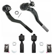TRQ Inner and Outer Driver and Passenger Side Tie Rod Set 4 Piece Fits 1995-2004 Toyota Tacoma 4WD; 1998-2004 Toyota Tacoma Pre Runner RWD