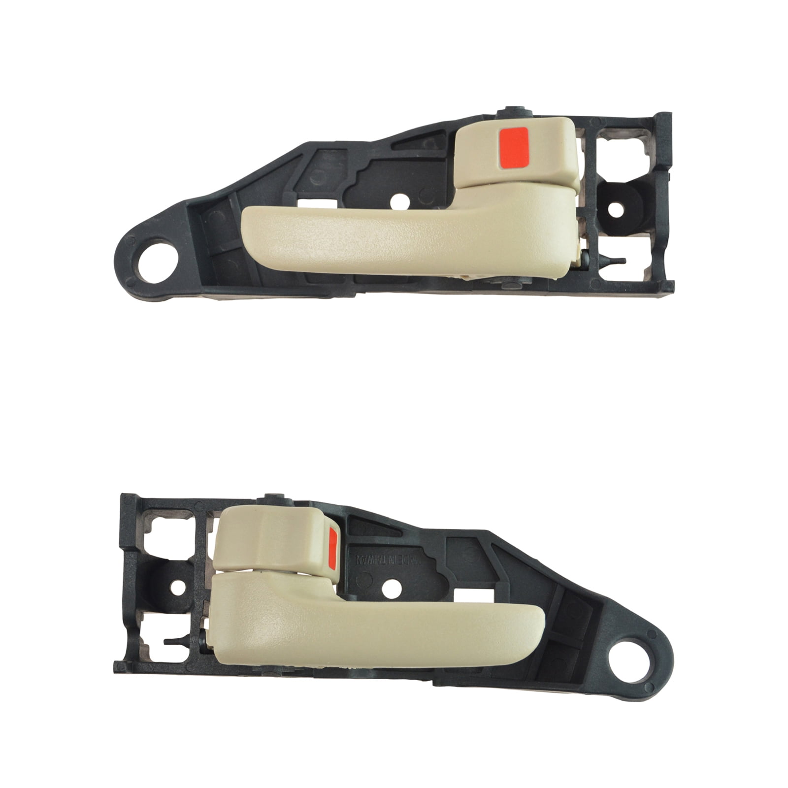 Pair Of Interior Door Handles (LH & RH) For Freightliner FL106, FL112, FL360, FL50 – Chrome Lever, Black Housing