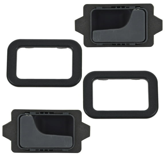 TRQ Interior Inside Door Handle Pair With Trim Set Left & Right For BMW E30 E24 DHA38518