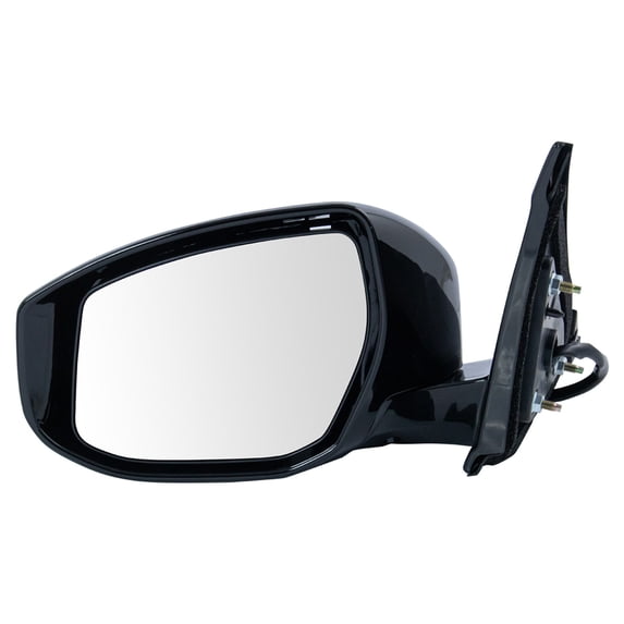 TRQ Left Driver Side Mirror Power Heated Smooth Black Paint to Match Fits 2016-2021 Nissan Maxima NI1320258