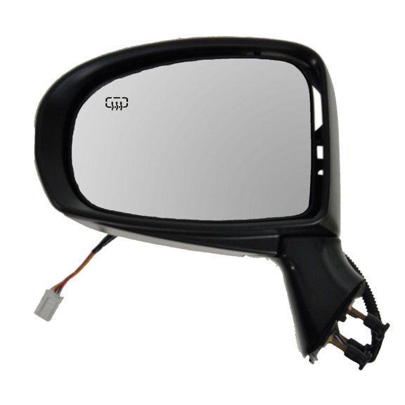 TRQ Left Driver Side Power Heated Mirror Paint to Match Smooth Black Fits 2009-2012 Toyota Venza TO1320258