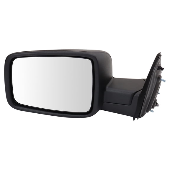 TRQ Left Manual Mirror Textured Black Driver Side Fits 2013-2022 Ram 1500 2019-2023 1500 Classic 2013-2018 2500 3500 CH1320353