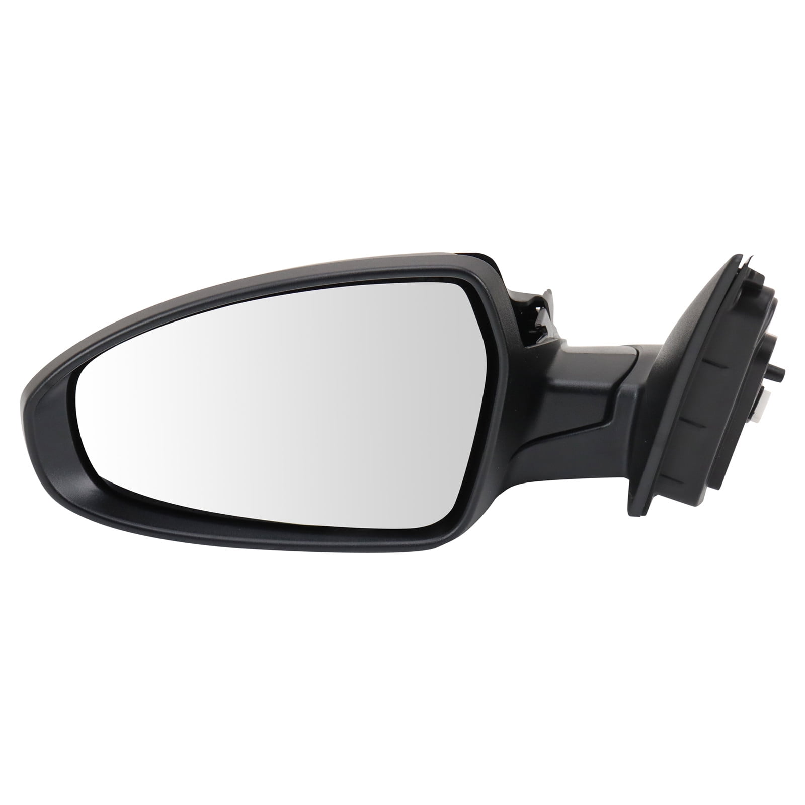 TRQ Driver Side Power Mirror Smooth Black Paint to Match Manual Fold Fits 2019-2023 Kia Forte KI1320226