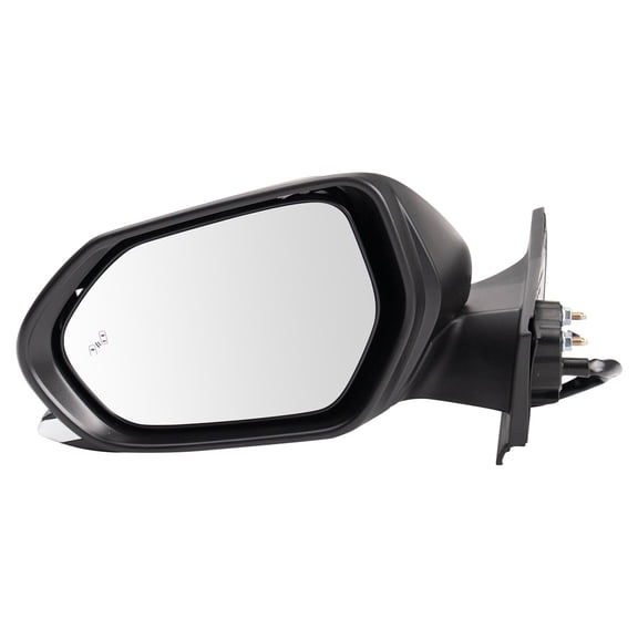 TRQ Driver Side Mirror Assembly Power Heated Blind Spot Smooth Black Fits 2021-2022 Toyota Prius; 2021-2022 Prius Prime