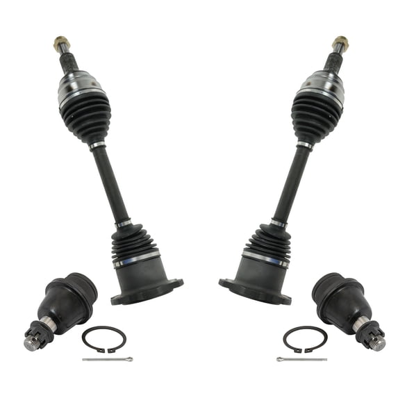 TRQ Lower Ball Joints CV Axles Fits 07-16 Avalanche Silverado Suburban Tahoe PSA87903