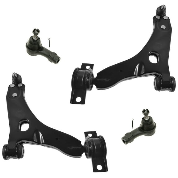 TRQ Lower Control Arm w/ Ball Joint Outer Tie Rod Left Right Set of 4 for Focus PSA58908