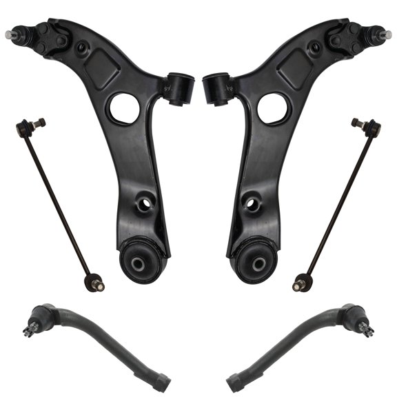TRQ Lower Control Arms Ball Joints Sway Links Tie Rods Steering & Suspension Kit PSA66866
