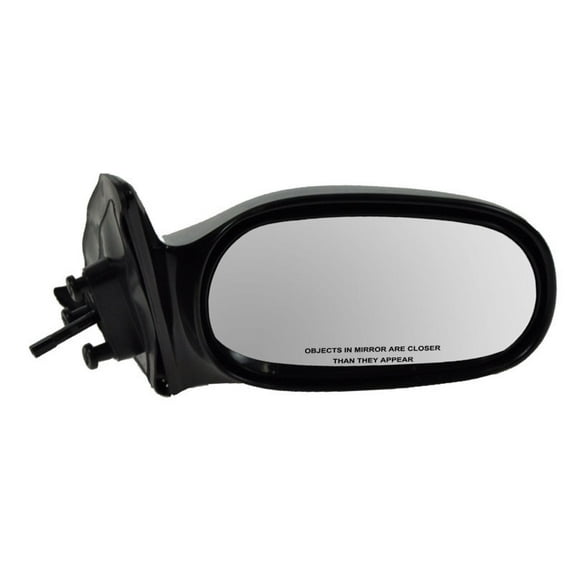 TRQ Passenger Side Manual Remote Mirror Smooth Black Fits 1998-2001 Toyota Corolla TO1321144