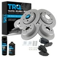 thumbnail image 1 of TRQ Metallic Brake Pad & Coated Rotor Front Rear Kit w/Fluids for Jeep Wrangler BKA23279 Fits select: 2008,2015-2018 JEEP WRANGLER UNLIMITED, 1 of 6