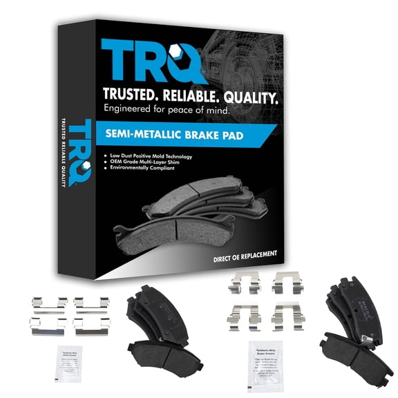 TRQ Metallic Brake Pad Front & Rear Kit for Buick Chevy Oldsmobile Pontiac BFA12924