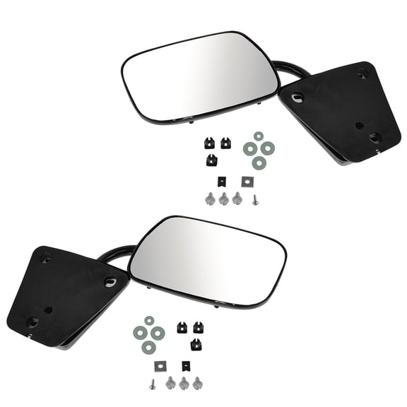 TRQ Mirror Manual Black 3 Bolt Mount LH Driver RH Passenger Pair for Chevy GMC MRA09329 Fits select: 1973-1986 CHEVROLET C10, 1987 CHEVROLET R10