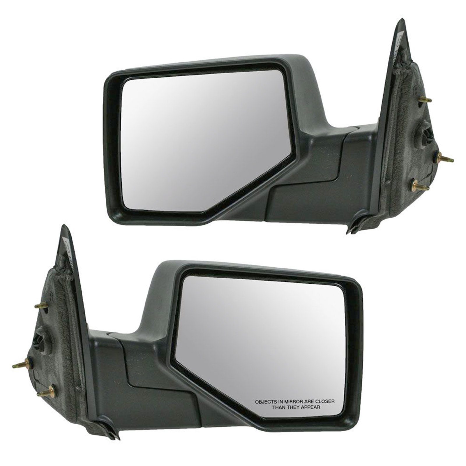 TRQ Mirror Manual Textured Black Pair Kit Set of 2 for 06-11 Ford ...