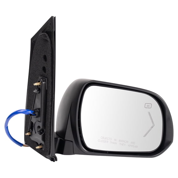 TRQ Passenger Side Mirror Assembly Power Heated Turn Signal Memory Puddle Light Power Folding Paint to Match Fits 2011-2014 Toyota Sienna