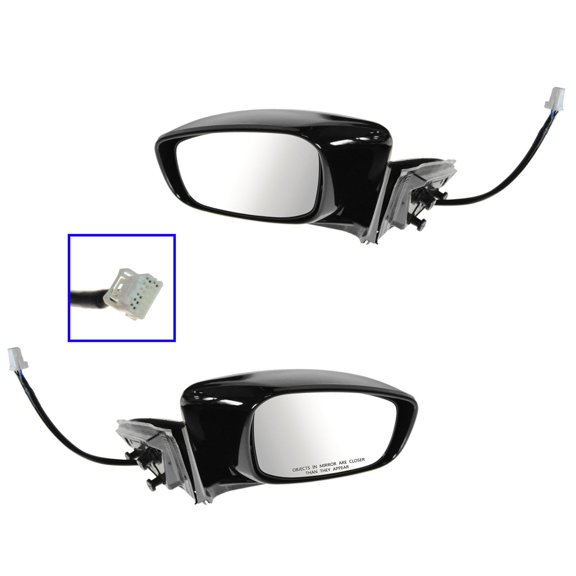 TRQ Mirror Power Heated Driver Passenger Side Pair for G25 G25X G37 G37X MRA04630