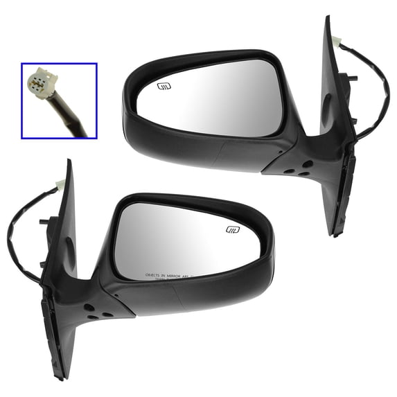 TRQ Mirror Power Heated LH Driver RH Passenger PAIR Set for Toyota Corolla MRA04670