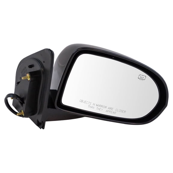 TRQ Mirror Power Heated Smooth Black Passenger Side RH for Jeep Compass MRA06872