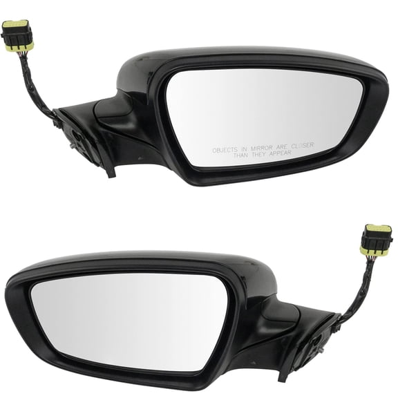 TRQ Mirror Power Heated Turn Signal Power Fold Puddle Lamp Pair for Kia MRA04287 Fits select: 2017-2018 KIA FORTE