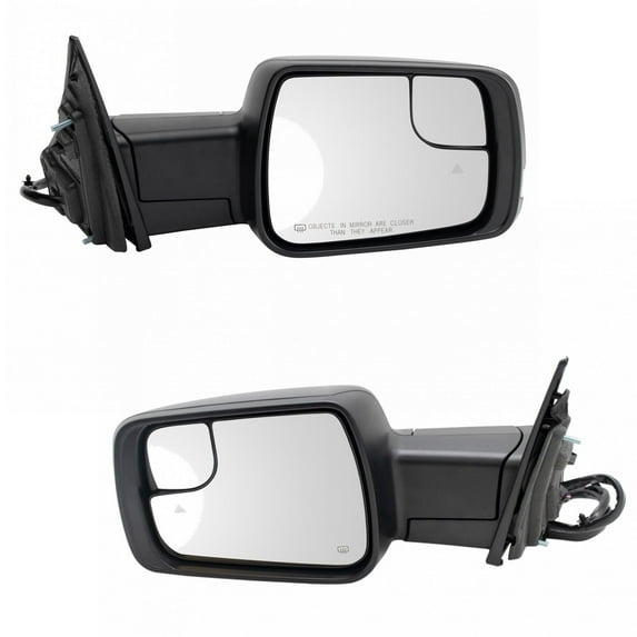 TRQ Mirror Set Power Folding Turn Signal Memory Puddle Light Blind Spot for Ram MRA09890