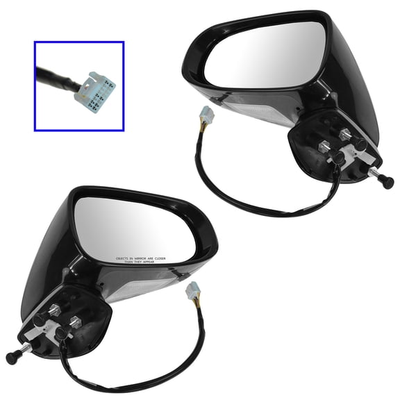 TRQ Mirror Side View Power Heat Signal Puddle Light LH RH Pair for IS250 IS350 MRA04380