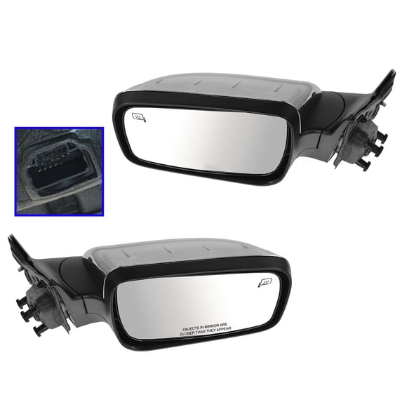 TRQ Mirrors Power Heated Puddle Lamp Memory Chrome LH & RH Pair for Taurus Sable MRA04327 Fits select: 2008-2009 FORD TAURUS, 2008-2009 MERCURY SABLE