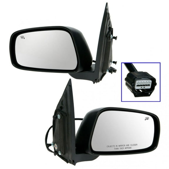 TRQ Mirrors Power Heated Smooth Left & Right Pair Set for Nissan Frontier Xterra MRA04933