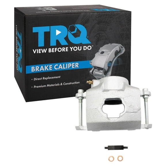 TRQ New Front Disc Brake Caliper with Hardware Driver Side LH for GM