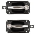 thumbnail image 1 of TRQ Outside Exterior Door Handle Pair LH RH Chrome Black for Prostar DHA35867, 1 of 4