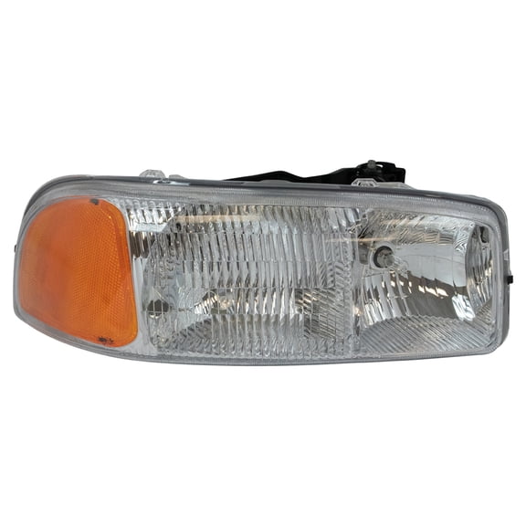 TRQ Passenger Side Headlight Assembly Fits 1999-2006 GMC Sierra 1500 2001-2006 1500 3500 HD 2007 Classic 2000-2006 Yukon Yukon XL 1500 2500 1999-2004 Sierra 2500 2001-2006 2500 HD GM2503188