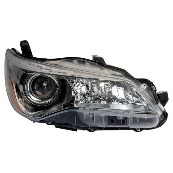 TRQ Passenger Side Headlight Assembly Halogen Fits 2015-2017 Toyota Camry LE XLE Hybrid LE Hybrid XLE TO2503222