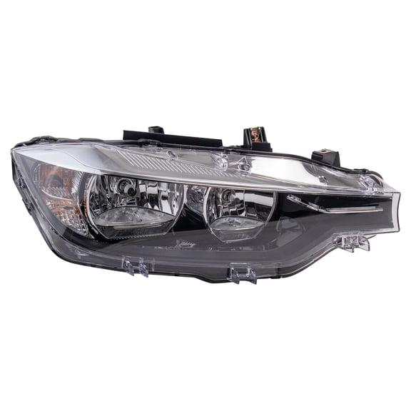 TRQ Passenger Side Headlight Assembly Halogen Fits 2016-2018 BMW 320i, 328d, 328d xDrive, 328i, 328i xDrive, 340i BM2519166