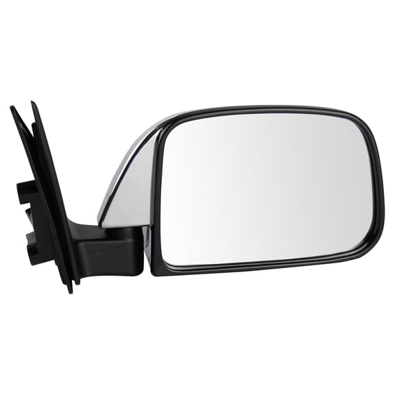 TRQ Passenger Side Manual Mirror Chrome Cover Textured Black Housing Fits 1989-1995 Toyota Pickup TO1321111