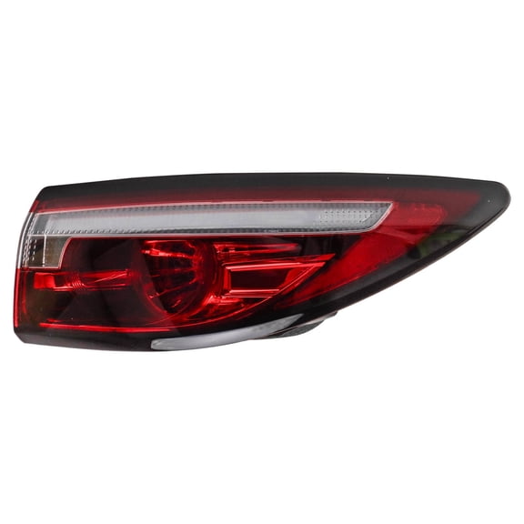 TRQ Passenger Side Outer Tail Light Assembly Fits 2018-2021 Mazda 6 Without Signature Light MA2805127